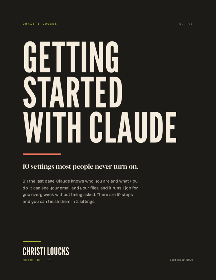 Cover of the guide Getting Started with Claude