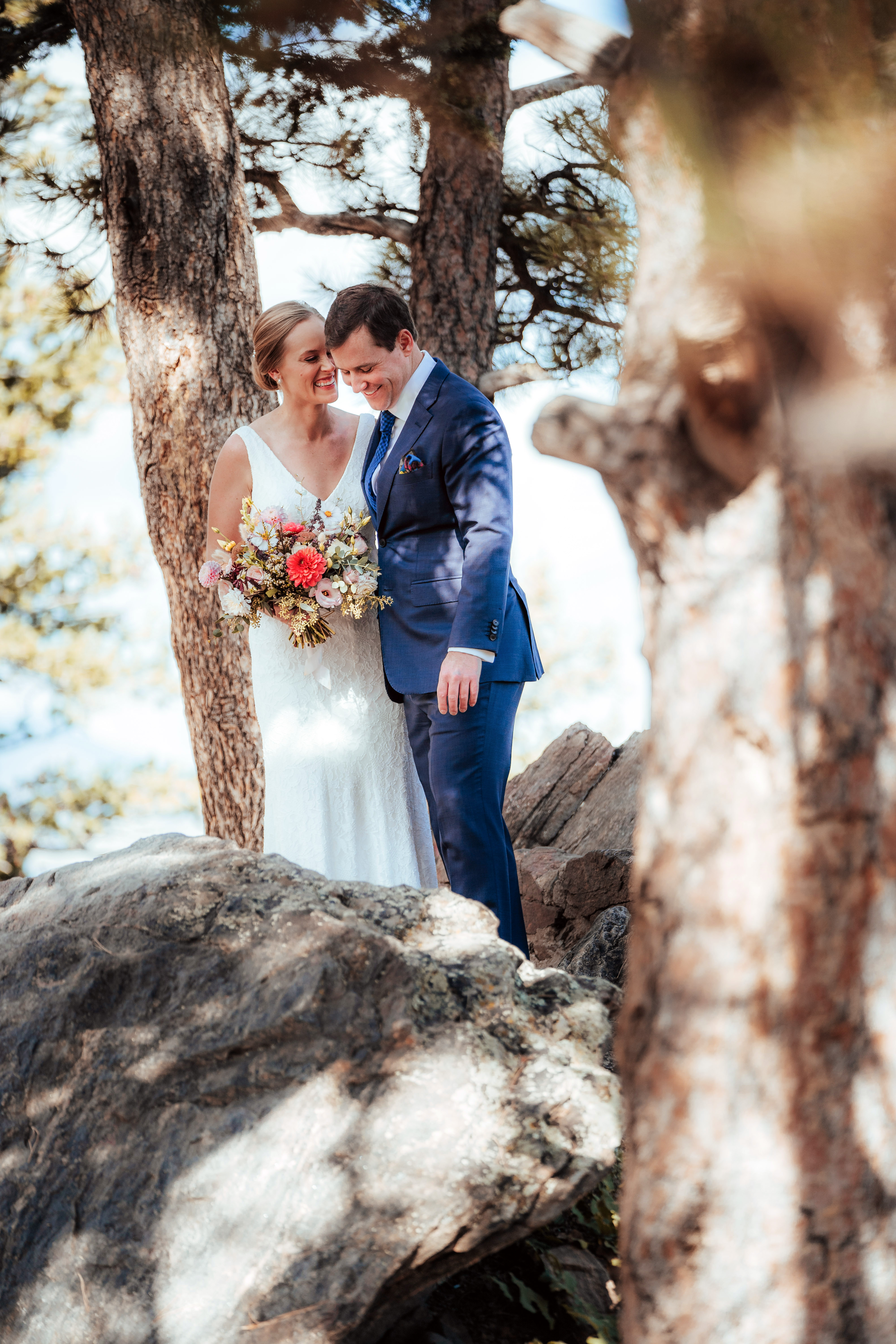 Christi and Alex on their wedding day